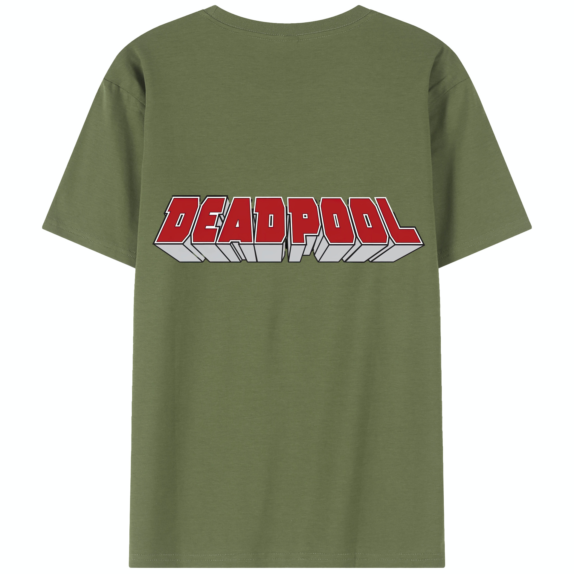（画像用） Deadpool デッドプール 綿100％半袖Tシャツ（背面プリント）
